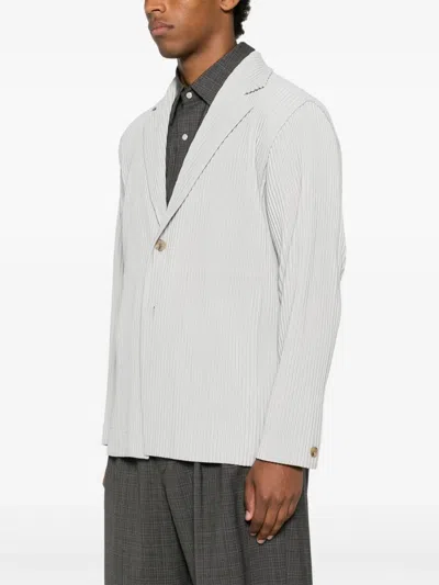 Issey Miyake Pleated Single-breasted Jacket