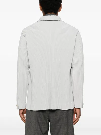 Issey Miyake Pleated Single-breasted Jacket