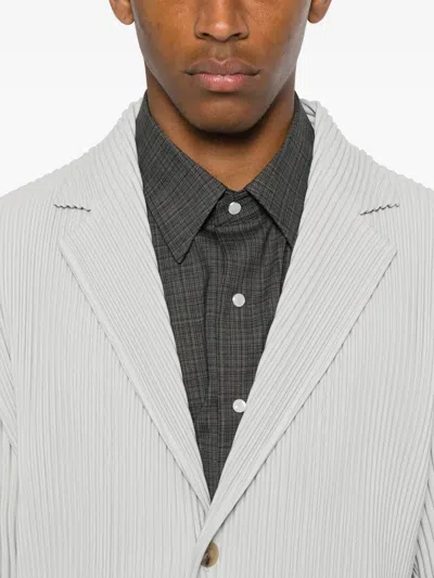 Issey Miyake Pleated Single-breasted Jacket