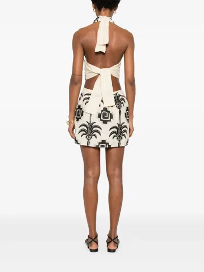 Johanna Ortiz Pintaderas Halter Neck Mini Dress In Multi