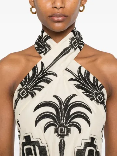 Johanna Ortiz Pintaderas Halter Neck Mini Dress In Multi