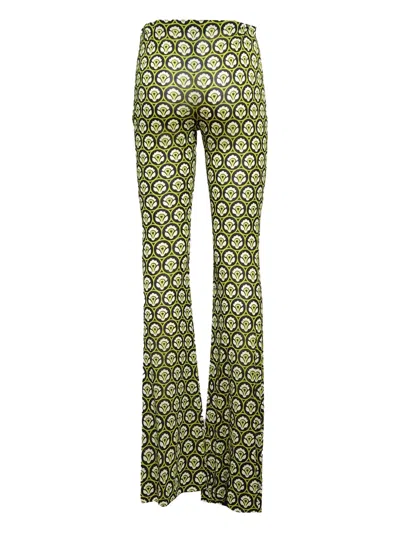 Etro Printed Viscose Flared Pants