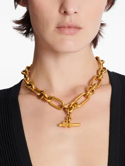 Balmain Sync Chain Necklace In Gold