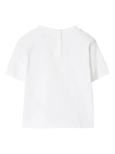 Burberry Check Trim Cotton T-shirt