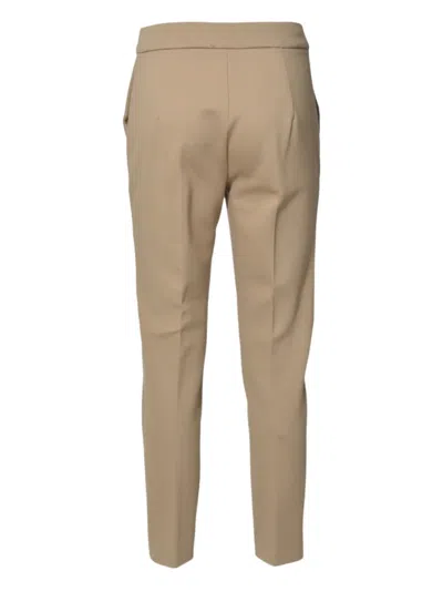 Max Mara Pegno Pants In Camel Viscose Blend