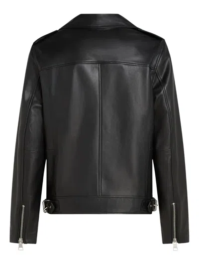 Karl Lagerfeld Karl Essential Leather Jacket In Black