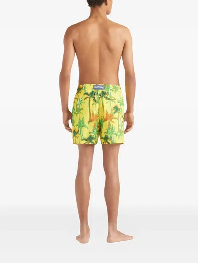 Vilebrequin Mahina Straight-leg Mid-length Recycled Swim Shorts In Yellow