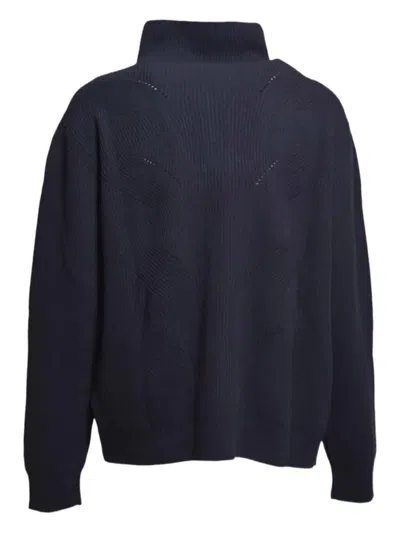 拉链领罗纹针织毛衣