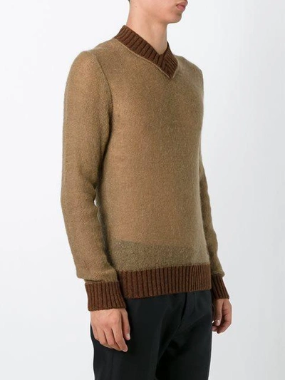 Shop Al Duca D'aosta V-neck Sweater In Brown