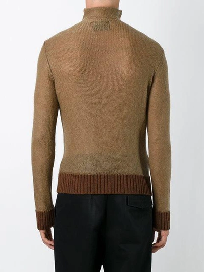 Shop Al Duca D'aosta Roll Neck Sweater In Brown