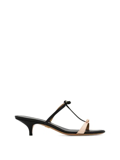 Ferragamo Kitten-heel Sandals With Bow T-strap In Multi