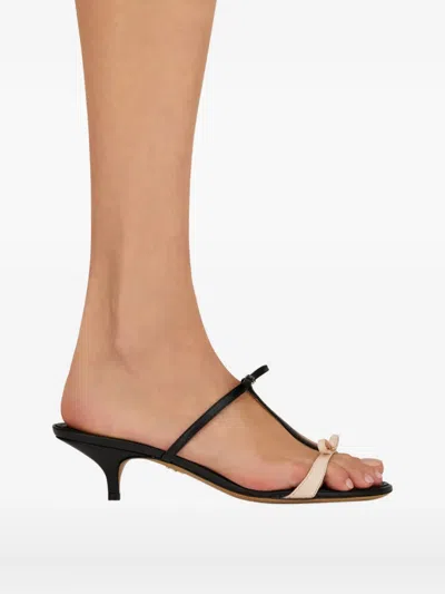 Ferragamo Kitten-heel Sandals With Bow T-strap In Multi