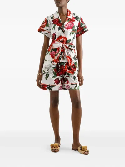 Dolce & Gabbana Flower-print Poplin Vanity Shirt