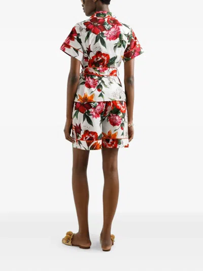 Dolce & Gabbana Flower-print Poplin Vanity Shirt