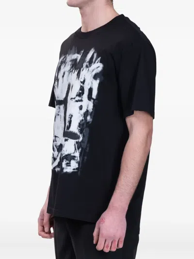 Helmut Lang Scribble T-shirt In Black