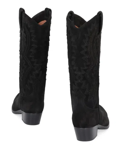 Sartore Leather Boots In Black