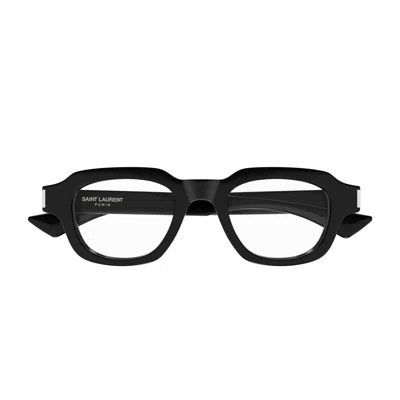 Saint Laurent Sl 791 Opt Linea Sl Logo Eyeglasses In Black