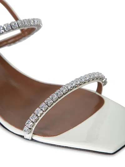 Giuseppe Zanotti White Jewel Heeled Sandals