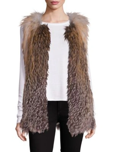 Doma Fox Fur Vest In Golden Fox