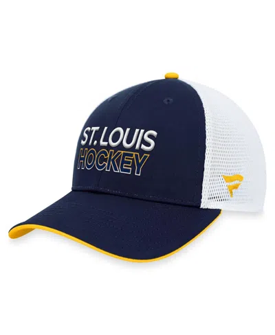 Fanatics Men's Navy St. Louis Blues Authentic Pro Rink Trucker Adjustable Hat