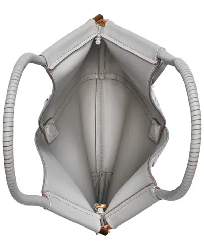 Donna Karan Baldwin Small Laser-cut Shoulder With Leather Wrapped Rounded Handle In Neutral