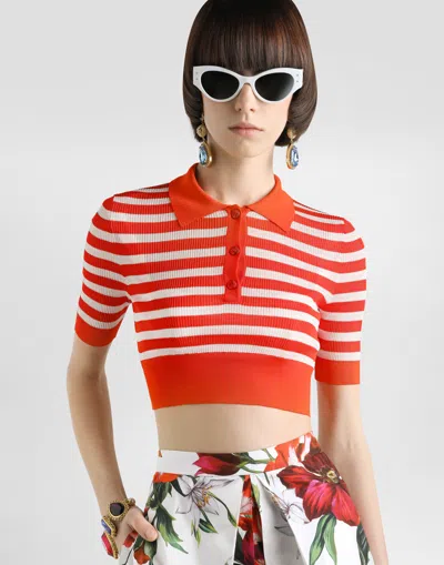 Dolce & Gabbana Viscose Polo In Multi