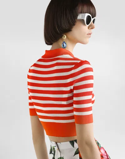 Dolce & Gabbana Viscose Polo In Multi