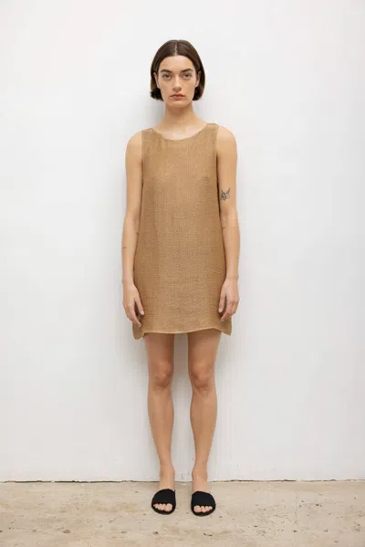 Leset Stella Sequined Linen-blend Minidress