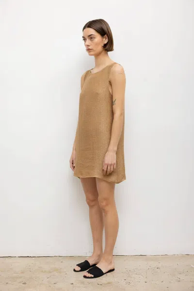 Leset Stella Sequined Linen-blend Minidress