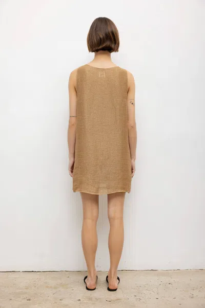 Leset Stella Sequined Linen-blend Minidress