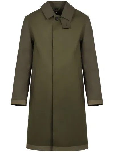 Mackintosh Cotton Trench Coat In Green