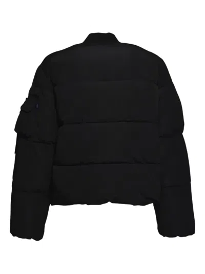 Alpha Industries Cropped Bomber-style Ma-1 Puffer Jacket With Utility Pocket