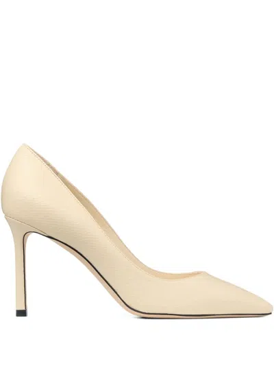 Jimmy Choo Women Ivory Satin Love 85 Pumps In White