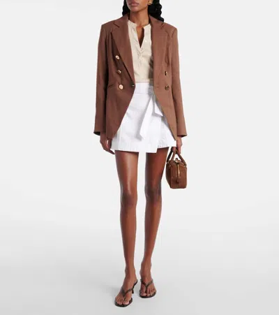 AGEE棉质混纺裙式短裤