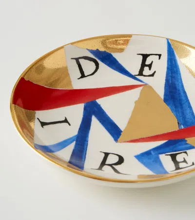 L'objet X Ruan Hoffmann Desire Porcelain Plate In Multicolor