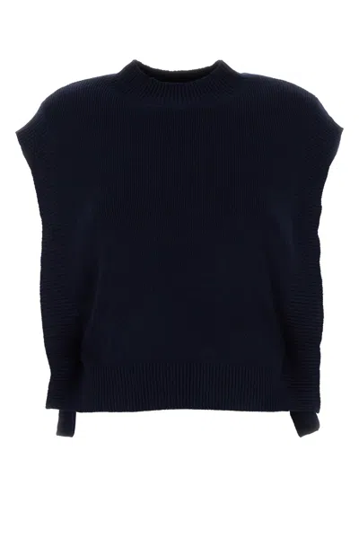 Apc A.p.c. Navy Blue Wool Mathilde Vest