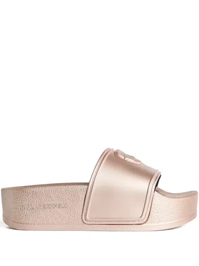 Karl Lagerfeld Kondominium Pool Slides In Pink