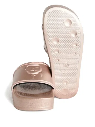 Karl Lagerfeld Kondominium Pool Slides In Pink
