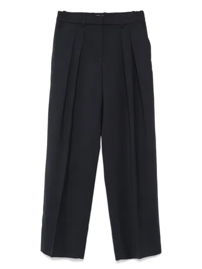 The Frankie Shop Wool Blend Wide Leg Trousers With Belt Loops