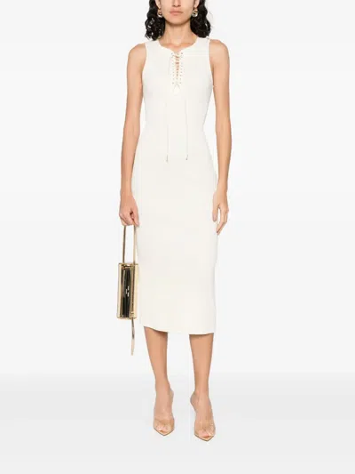 Givenchy Tank Dress In Cotton With Laces In Brown