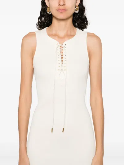 Givenchy Tank Dress In Cotton With Laces In Brown