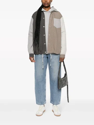 Tanaka Plaid-check Colour-block Cotton Shirt