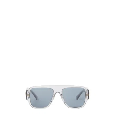 Versace Logo Sunglasses In Blue