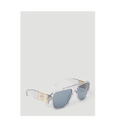 Versace Logo Sunglasses In Blue