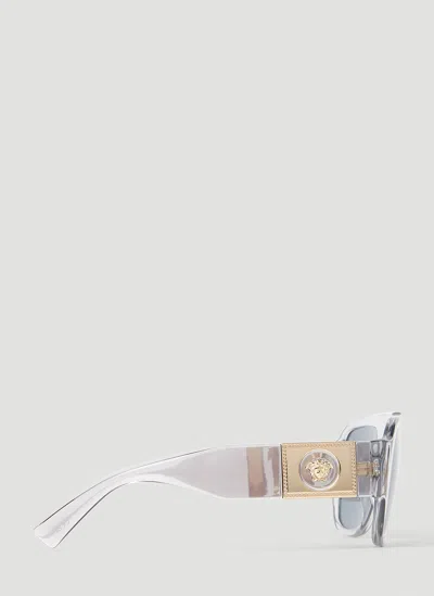 Versace Logo Sunglasses In Blue