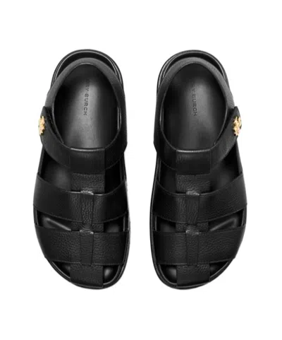 Tory Burch Strappy Sandals Platform Sole In Black