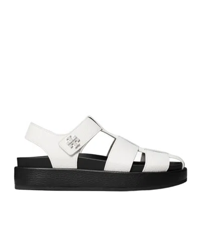 Tory Burch Leather Fisherman Sport Sandal In White