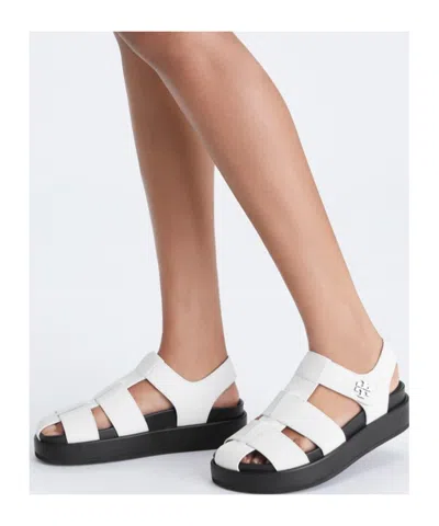 Tory Burch Leather Fisherman Sport Sandal In White