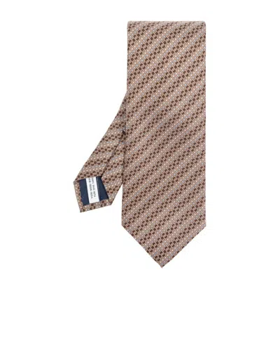Ferragamo Geometric-patterned Tapered-end Tie