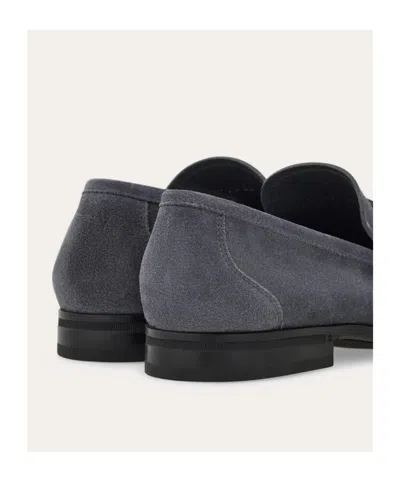 Ferragamo Loafer With Gancini Ornament In Grey